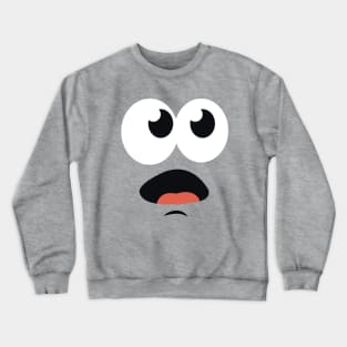 Astonished Toon Face Emoji Crewneck Sweatshirt